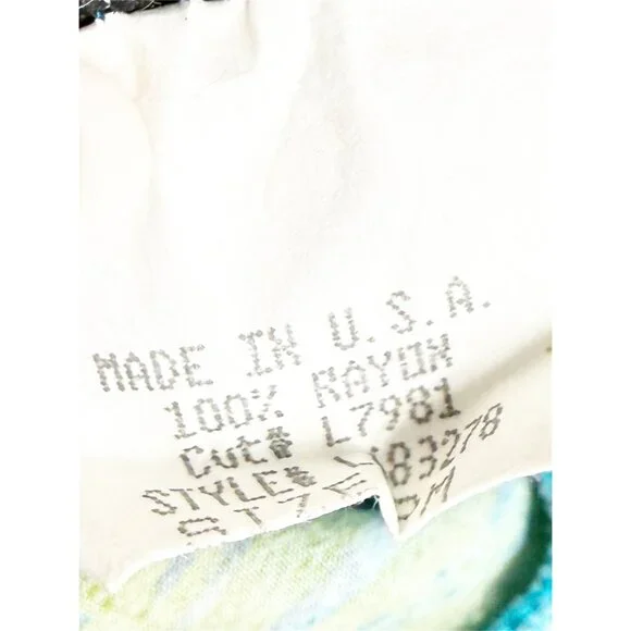 CLIO Petites Vtg 90s Palm Leaf Print Slip Skirt PM - Picture 11 of 13